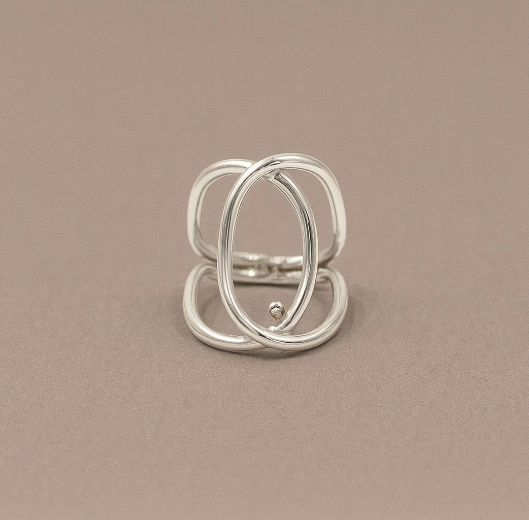 Anello argento intreccio