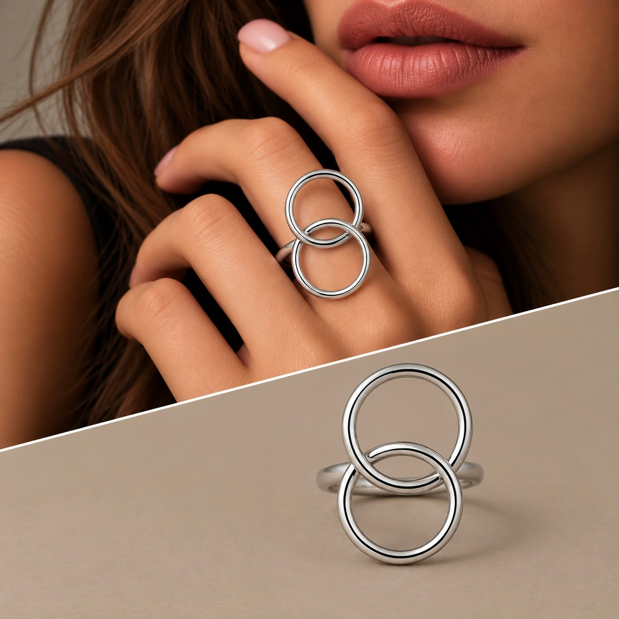 Anello due cerchi