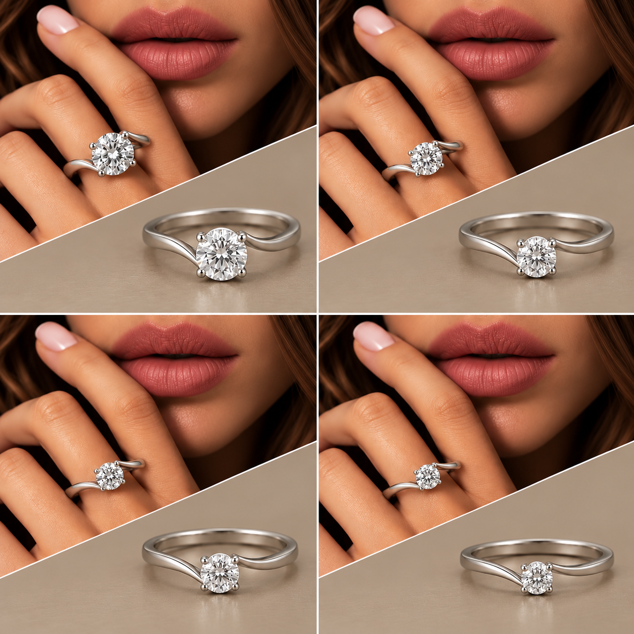Anello solitario "Valentino"
