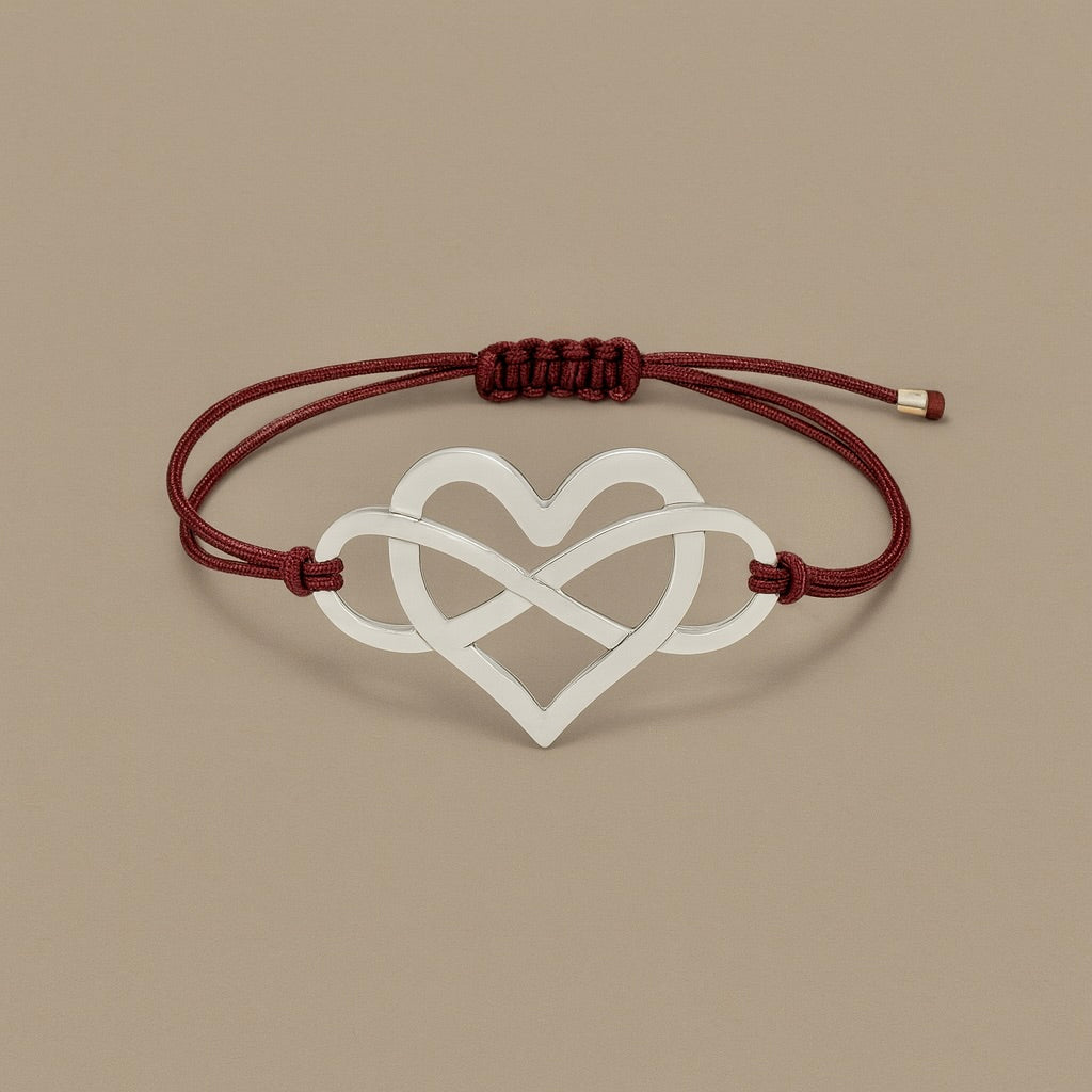 Bracciale Infinito e cuore intrecciati