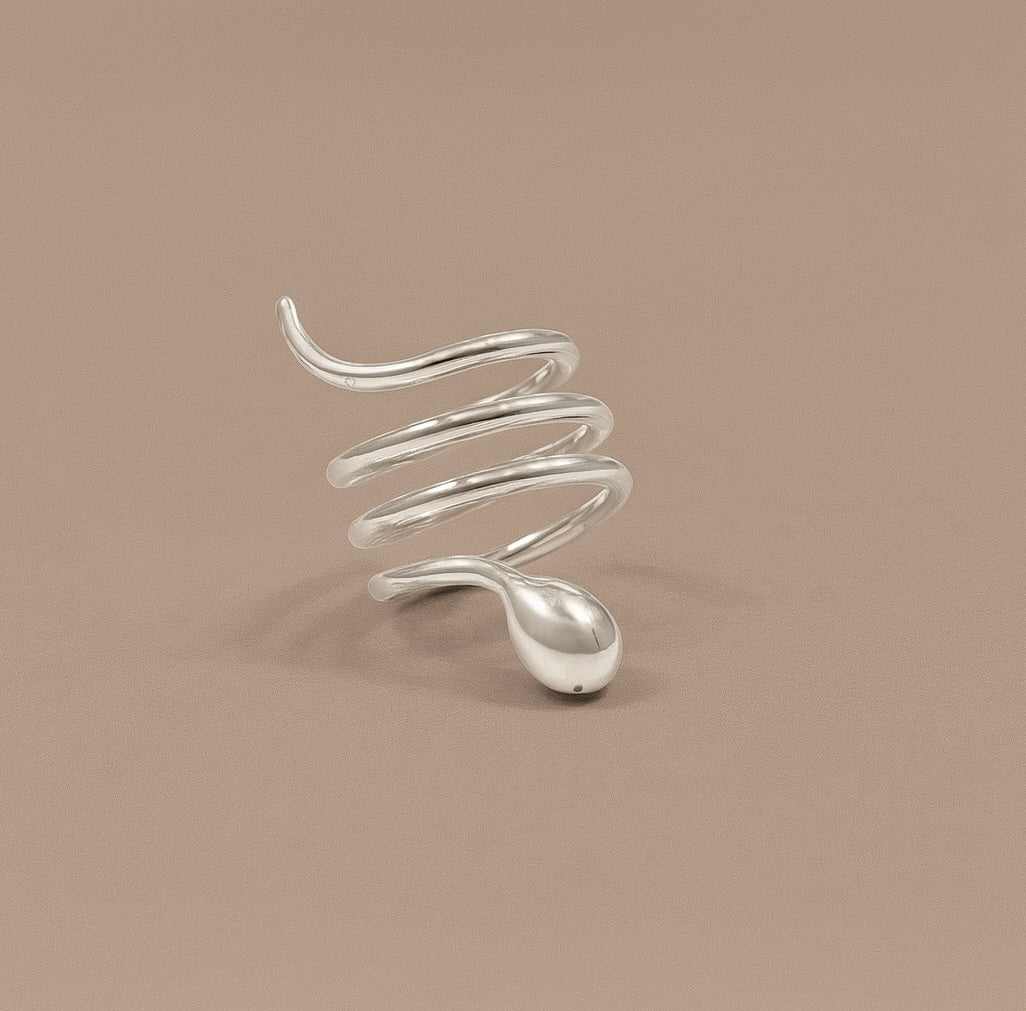 Anello serpentello argento
