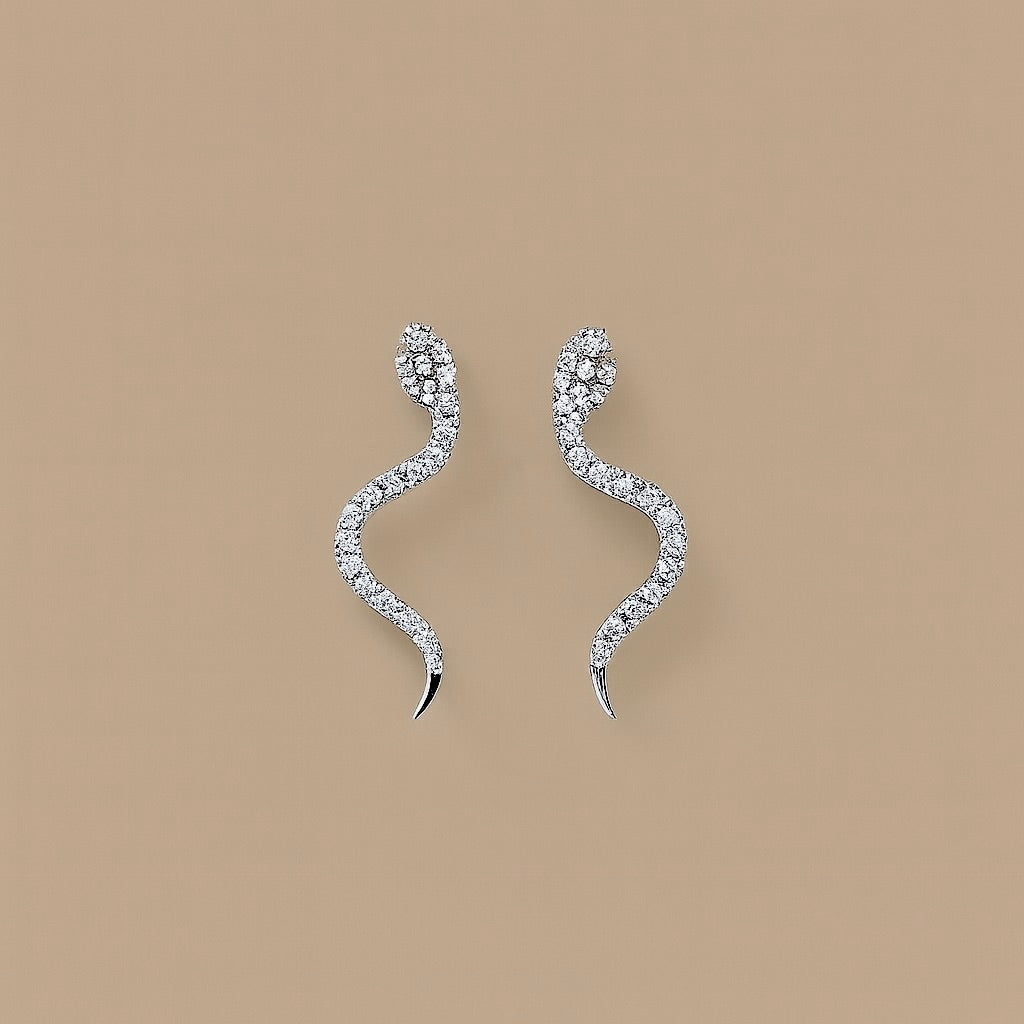 Orecchini serpente  diamanti