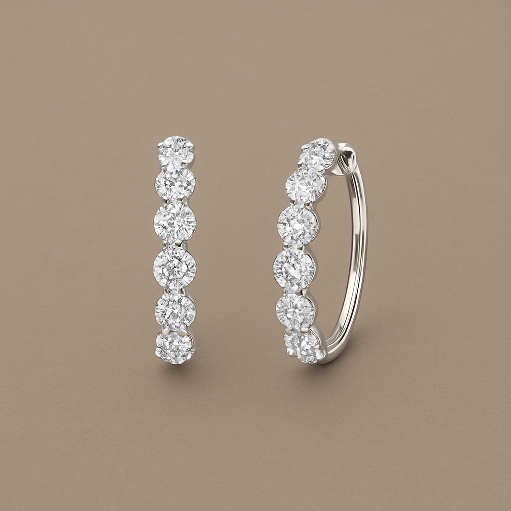 Orecchini cerchio diamanti