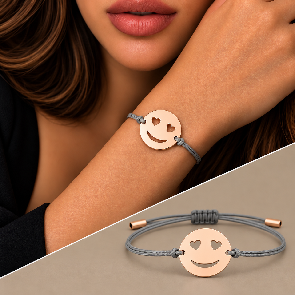 Bracciale Smile occhi a cuore