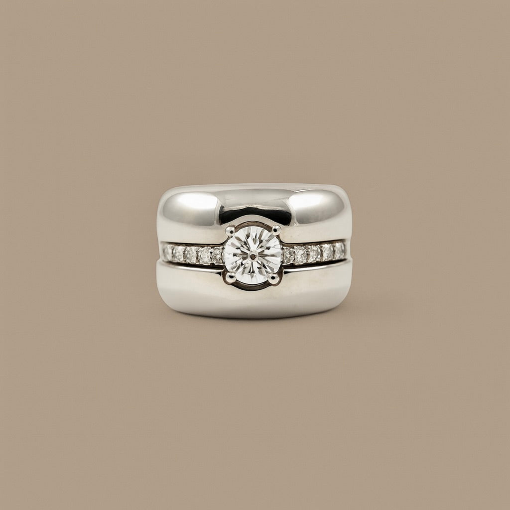 Anello Solitario oro 18kt Genesya & Base Tipo 1