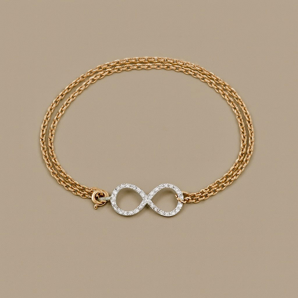 Infinito oro 9kt diamanti