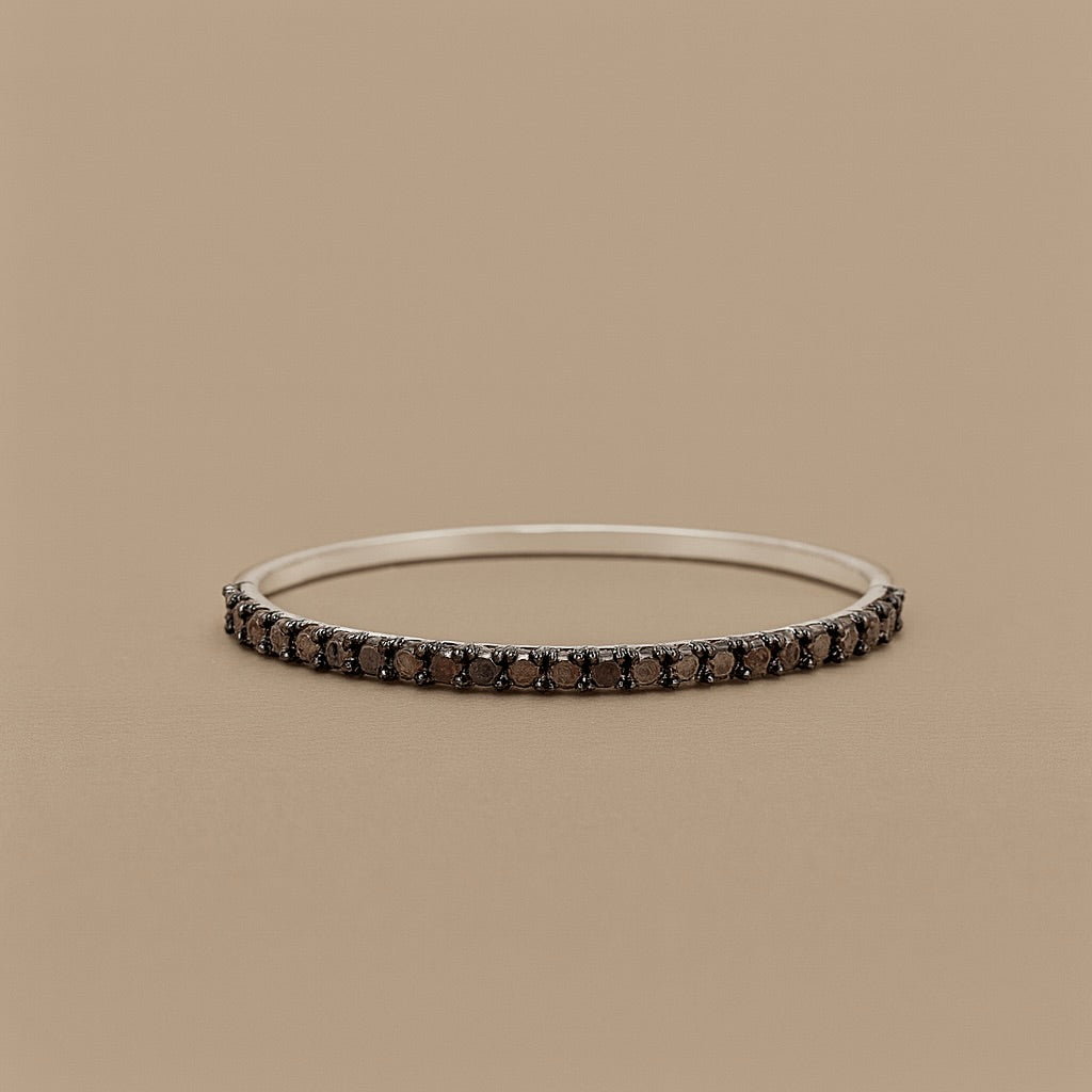 Bracciale oro 18kt Genesya rigido brown