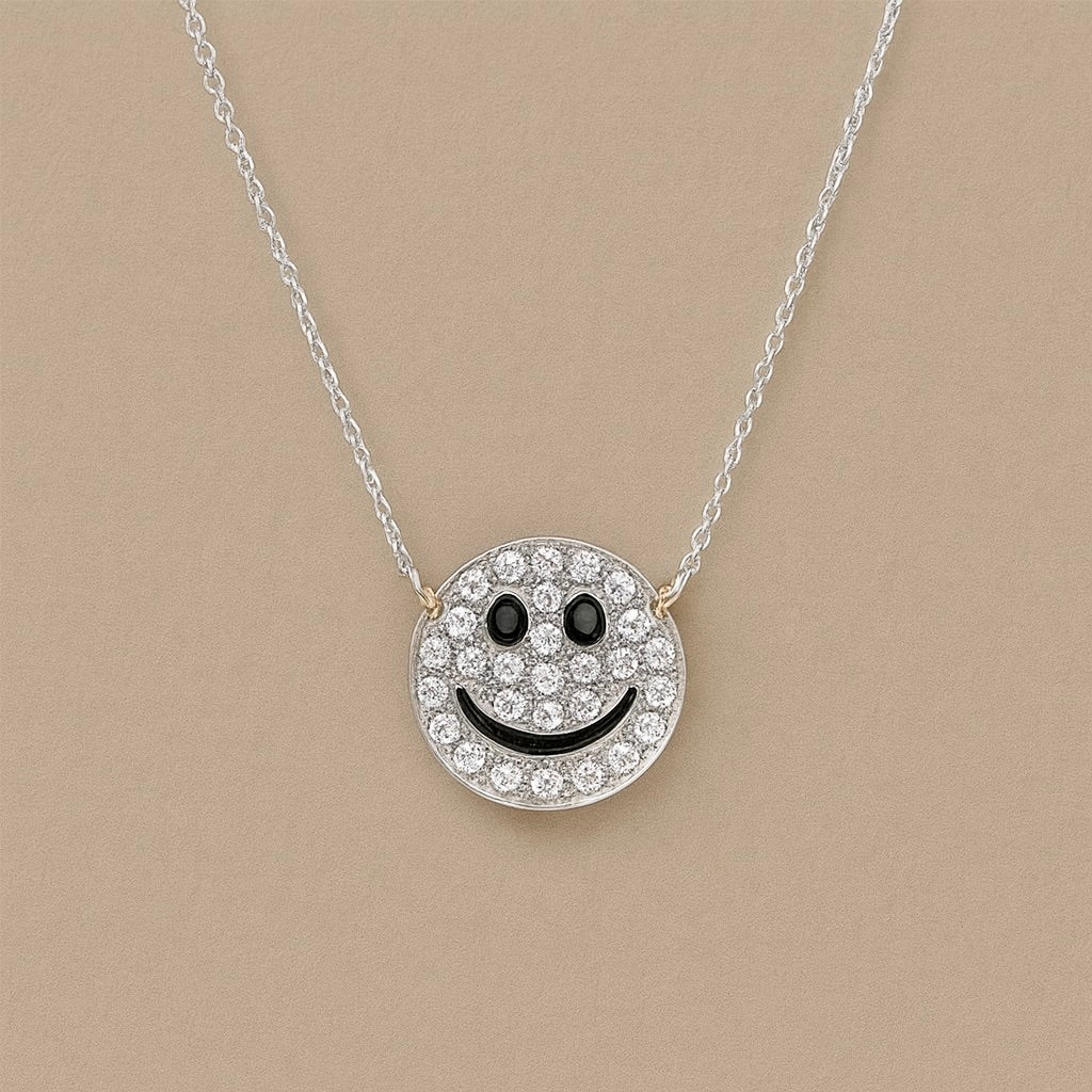 Ciondolo smile oro 9kt diamanti