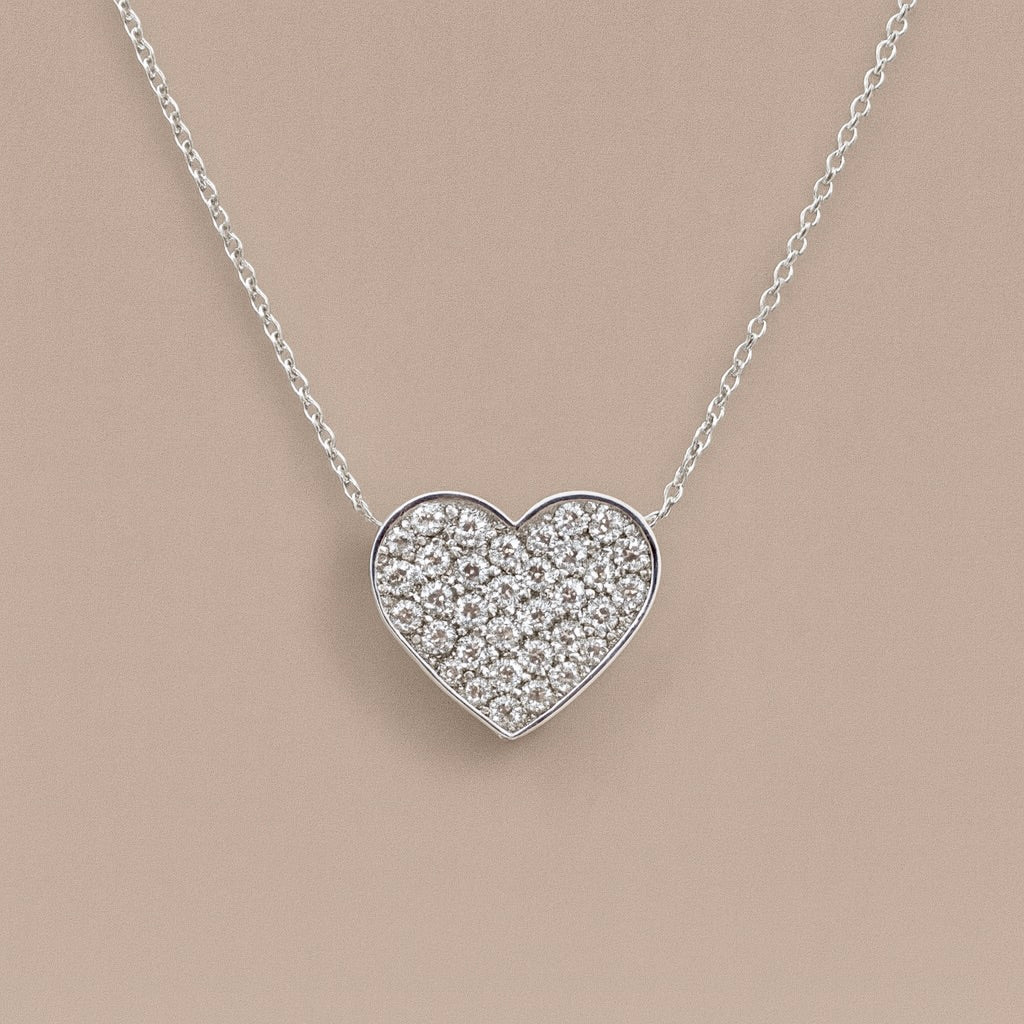 Ciondolo cuore diamanti
