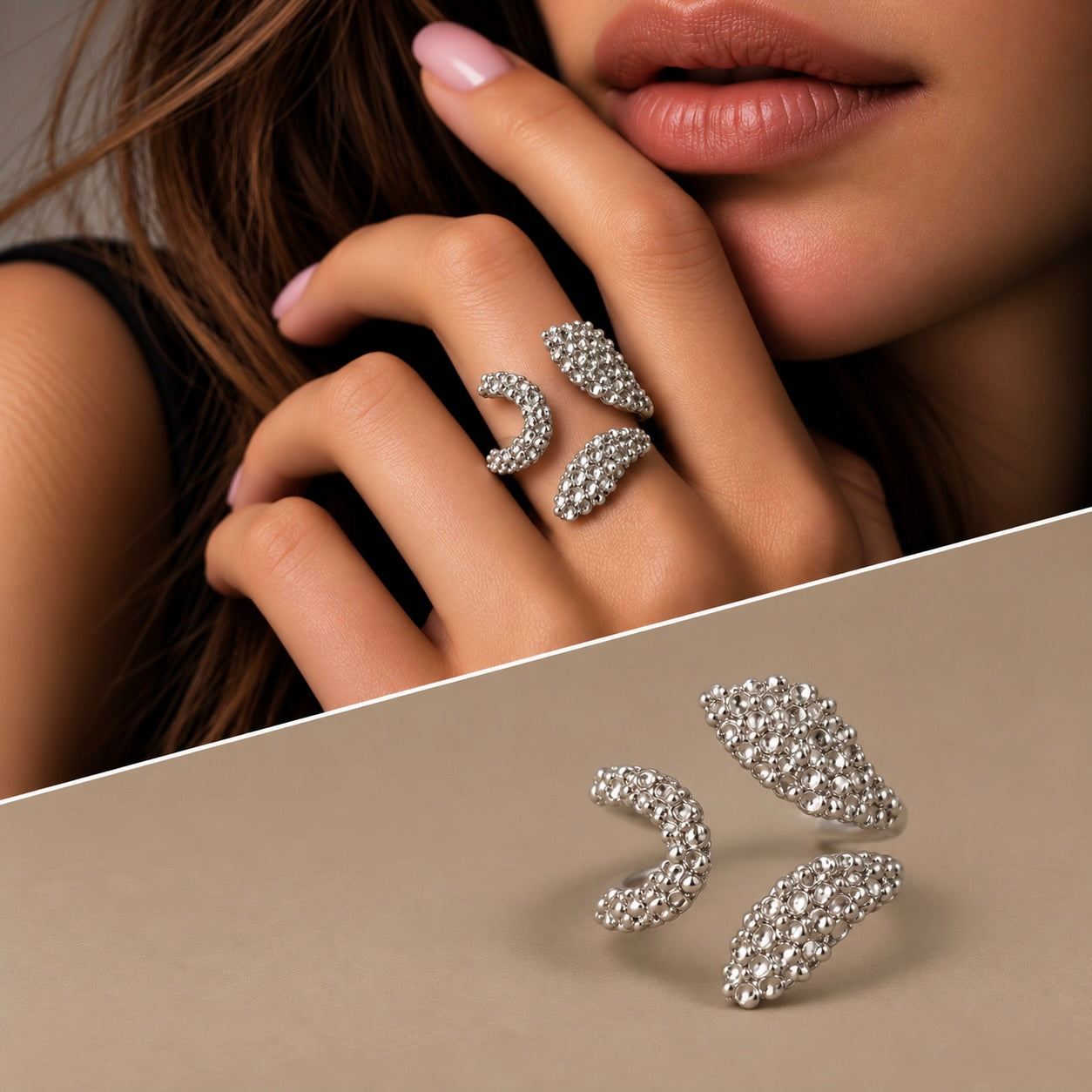 Anello 2 teste serpente