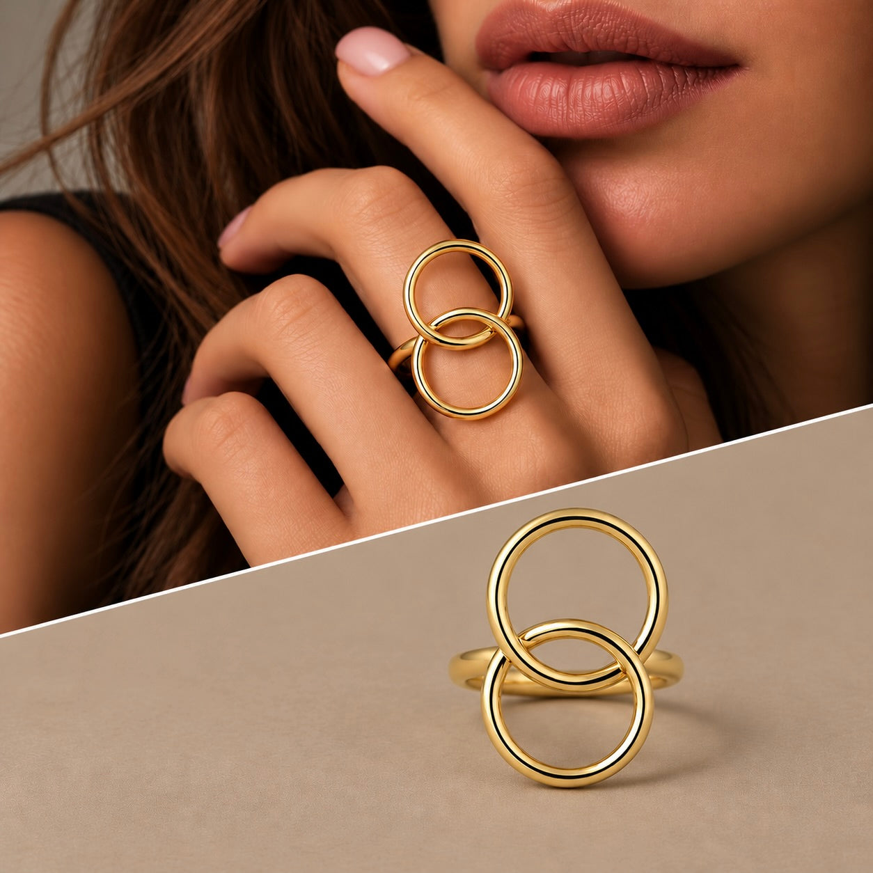 Anello due cerchi