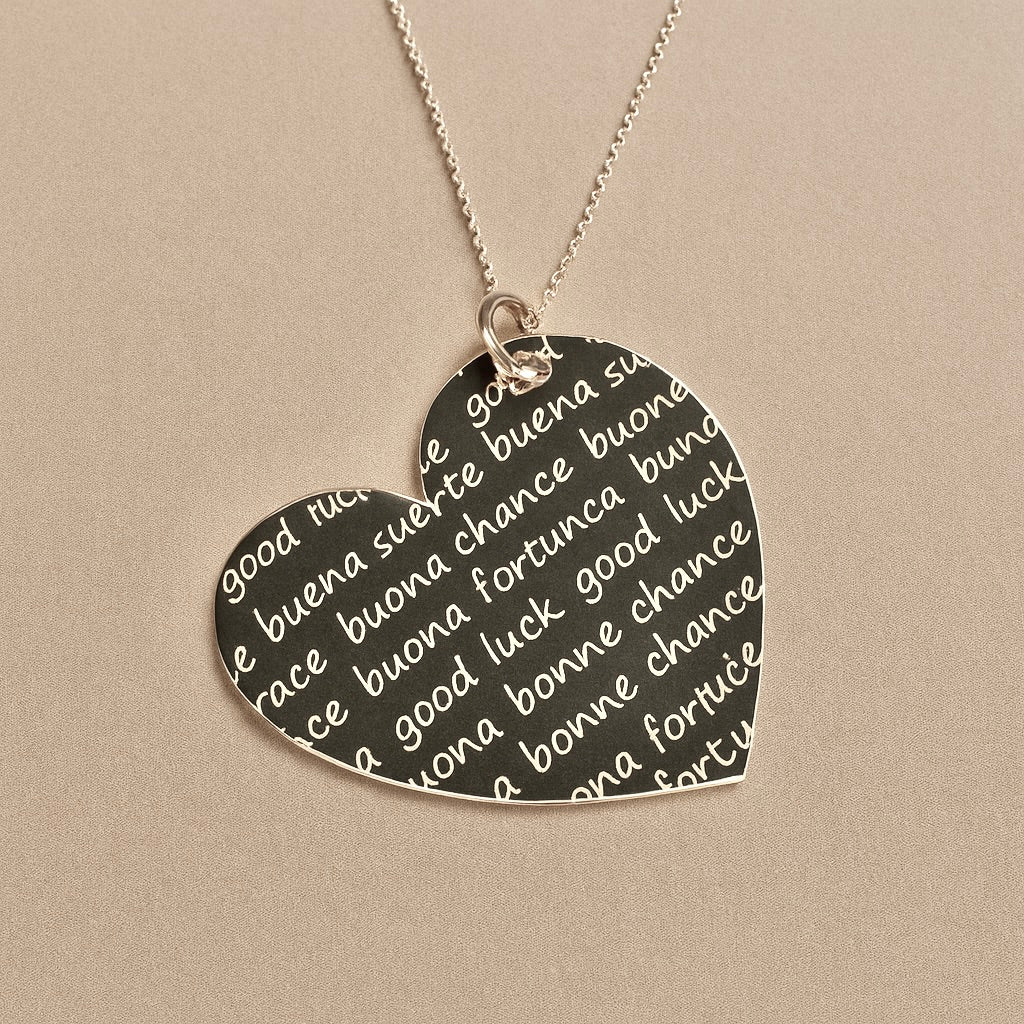Ciondolo cuore "buona fortuna" - Puntodgioielli