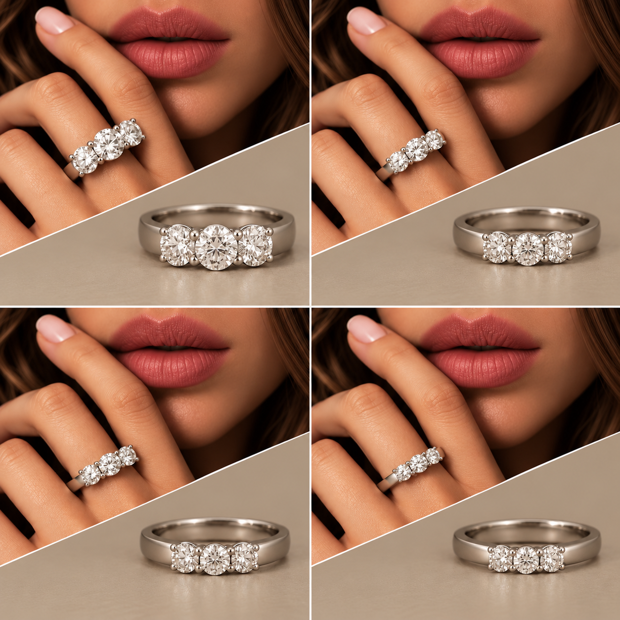 Anello oro 18kt trilogy
