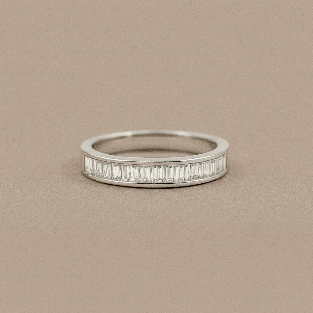 Anello oro 18kt riviera baguette