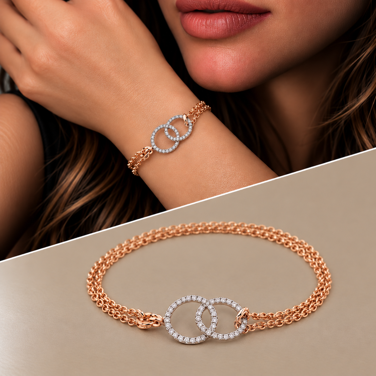 2 cerchi oro 9kt diamanti
