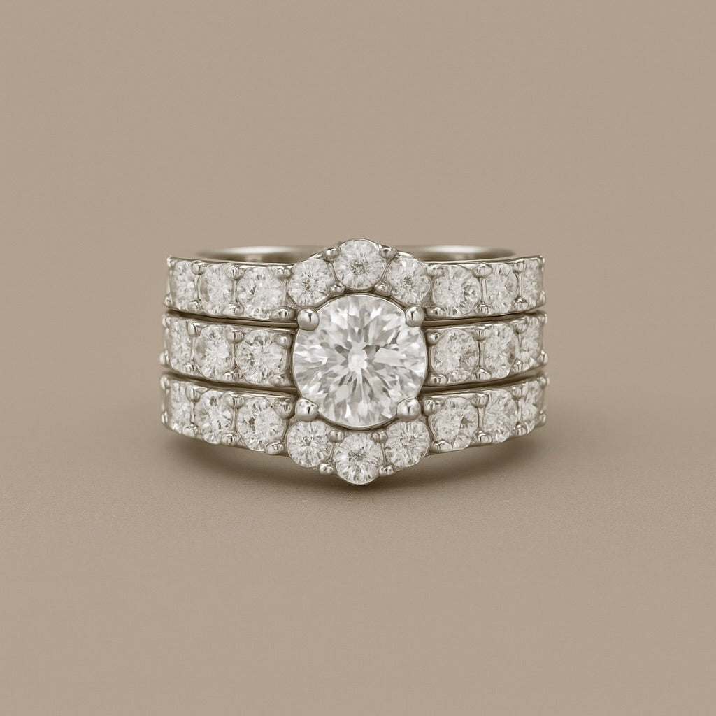 Anello Solitario oro 18kt Genesya & Base Tipo 2