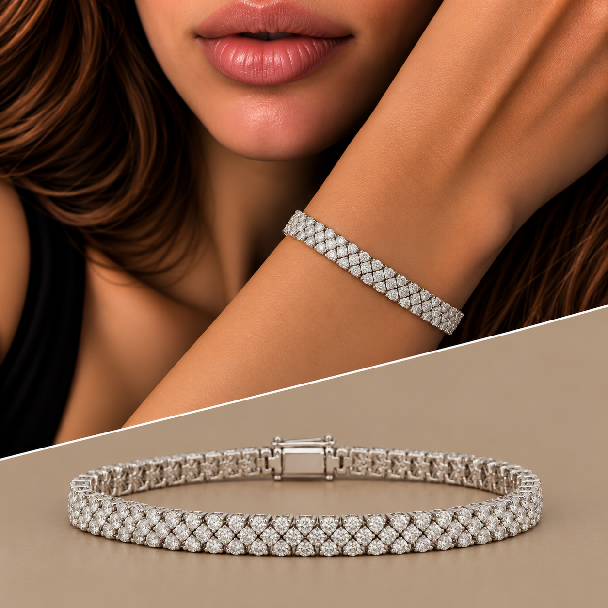 Bracciale oro 18kt tennis