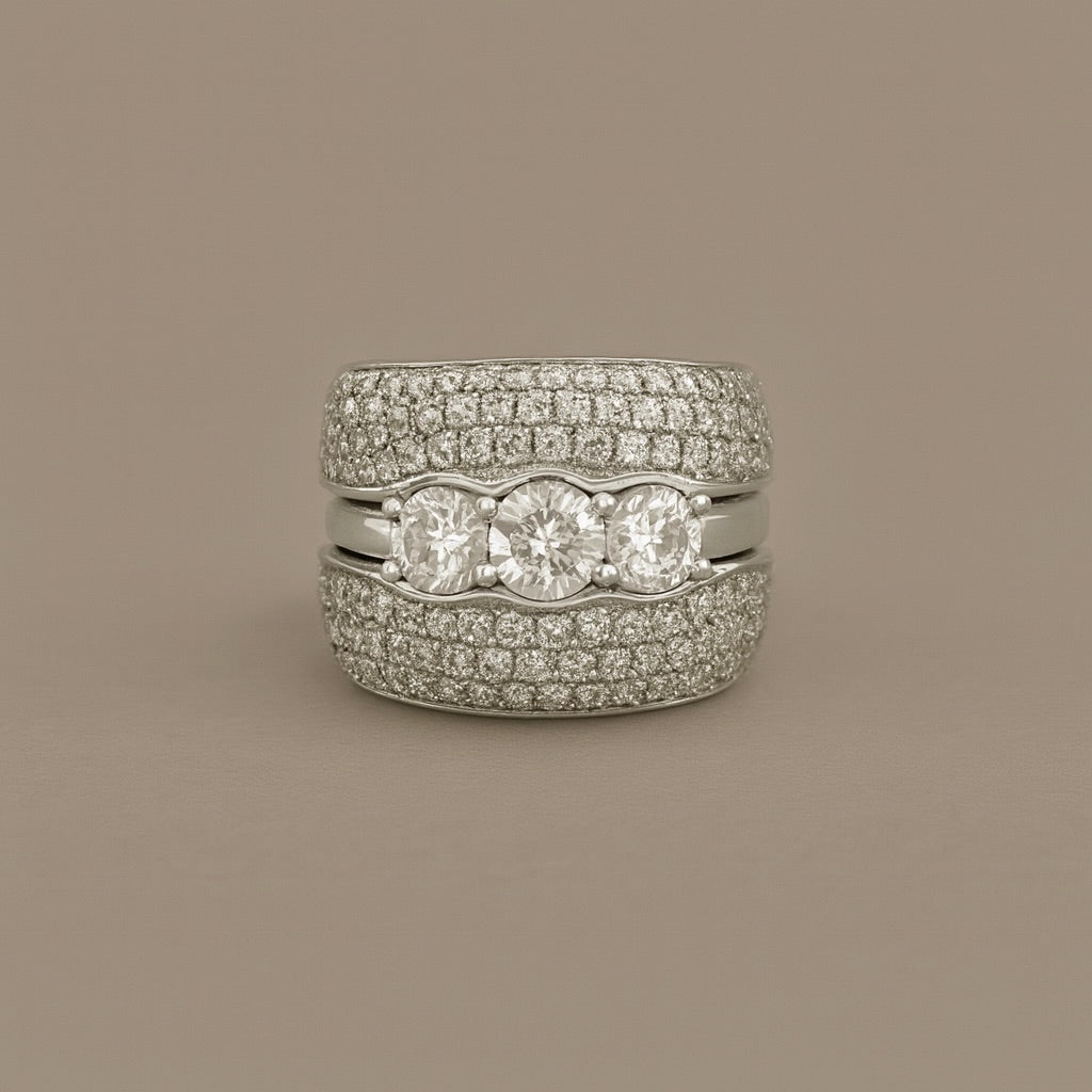 Anello oro 18kt Trilogy Genesya & Base