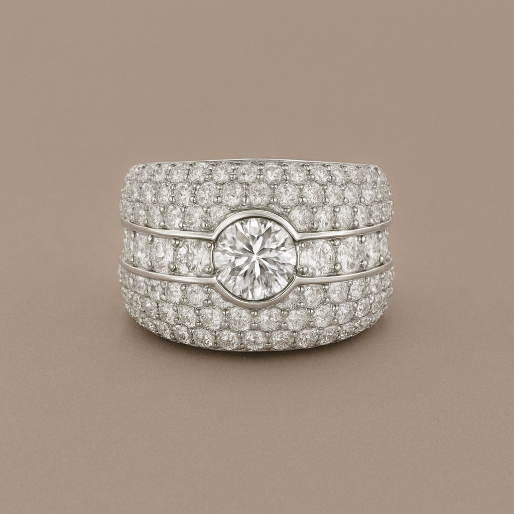 Anello Solitario oro 18kt Genesya & Base Tipo 2