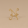 Anello oro 9kt iniziale "N"