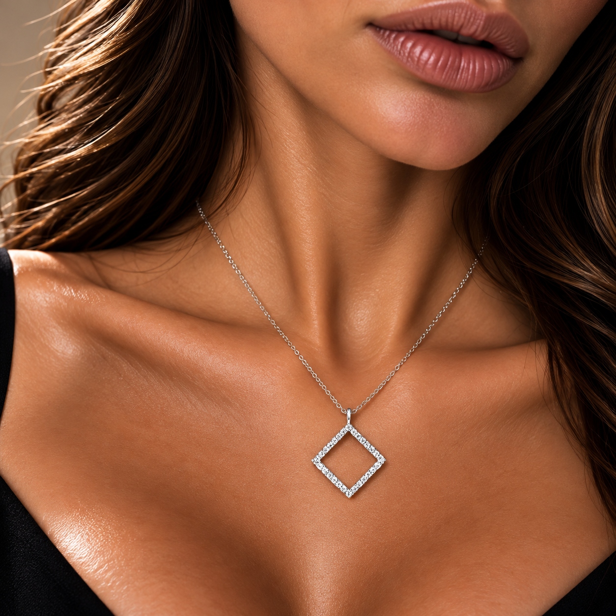 Rombo oro 9kt diamanti