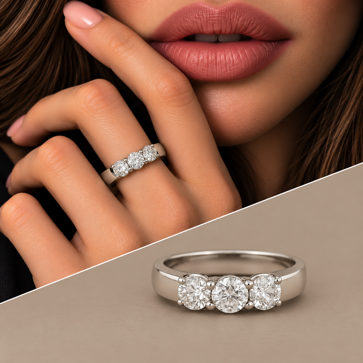 Anello Trilogy oro 18kt Genesya