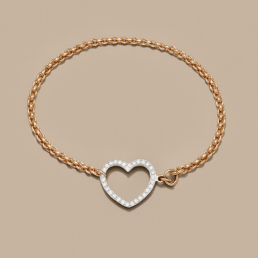 Cuore oro 9kt diamanti