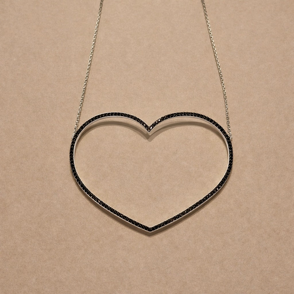 Collana con cuore argento