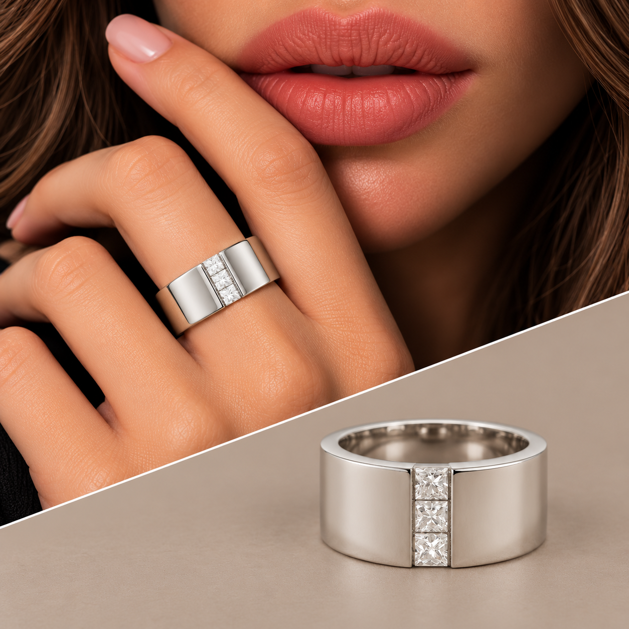 Anello oro 18kt trilogy