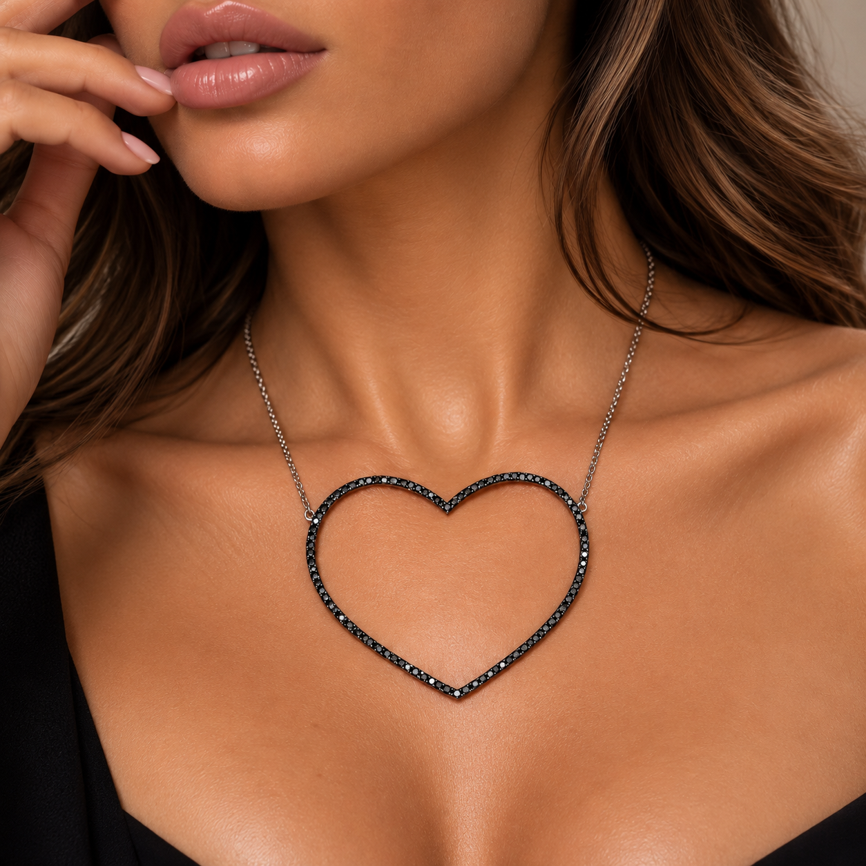 Collana con cuore argento