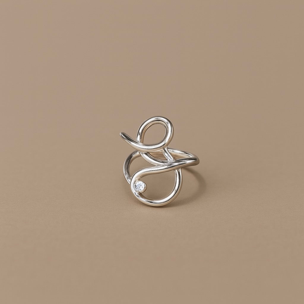 Anello argento iniziale small