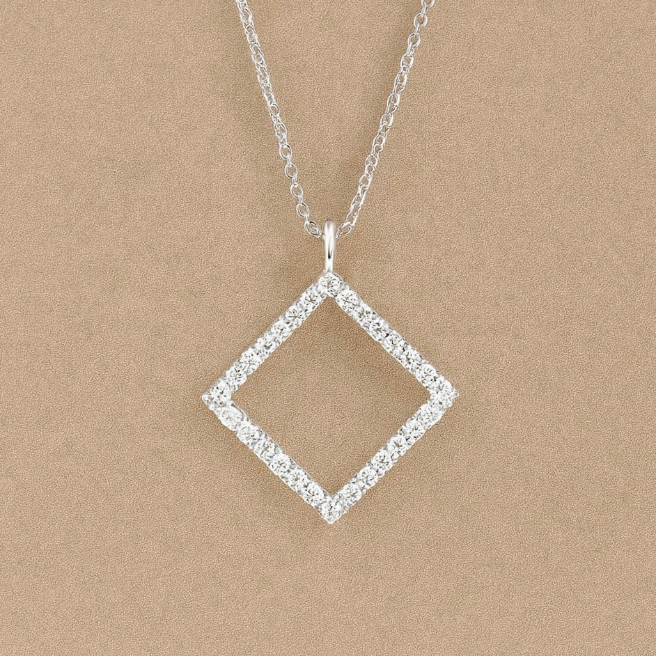 Rombo oro 9kt diamanti