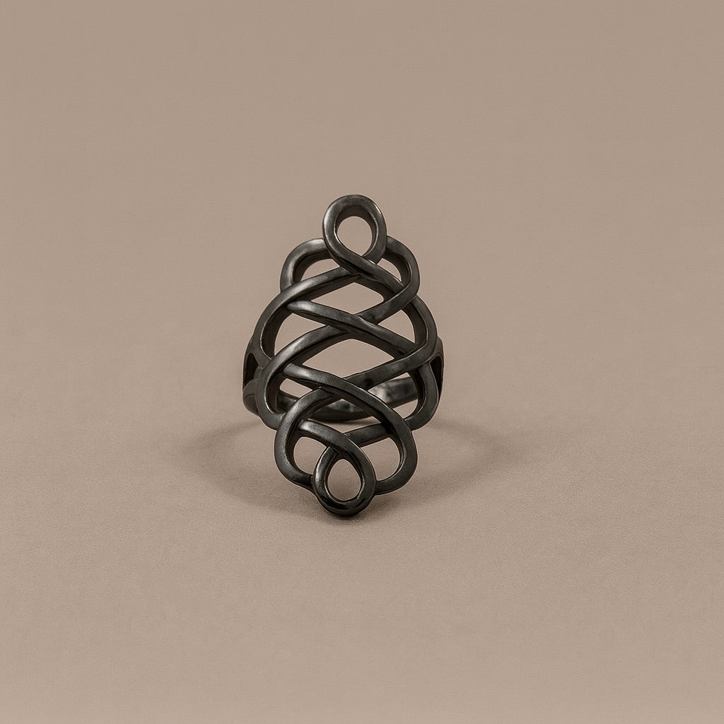 Anello Nodo Tibetano Black