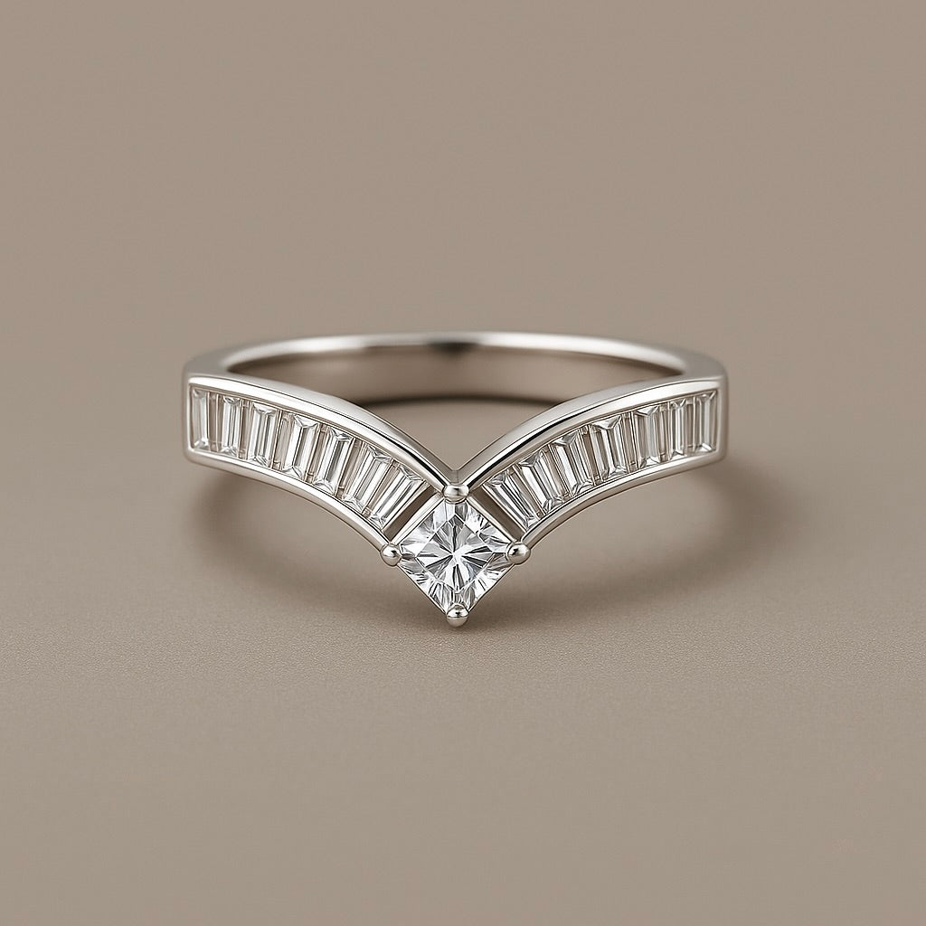 Anello riviera baguette