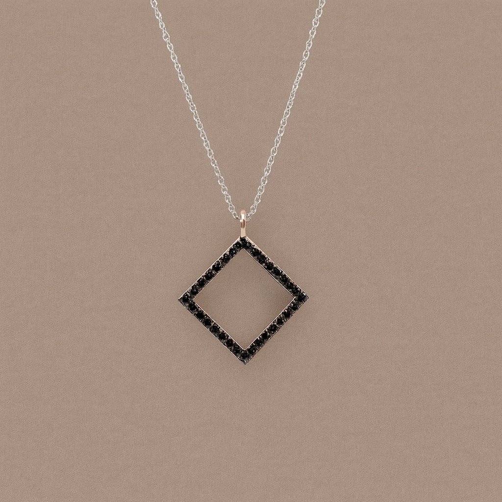 Rombo oro 9kt diamanti black