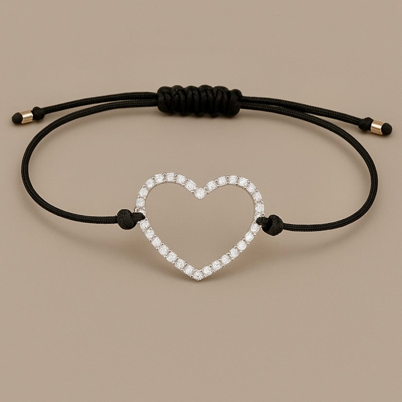 Bracciale con cuore diamanti