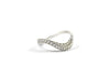 Anello oro 18kt riviera onda diamanti white - Puntodgioielli