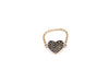 Anello cuore oro 9kt diamanti brown - Puntodgioielli