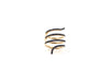 Anello spirale oro 9kt diamanti black - Puntodgioielli