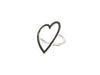 Anello in argento cuore diamanti black - Puntodgioielli