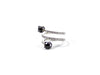 Anello oro 18kt spirale diamanti white con diamanti black - Puntodgioielli