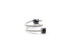 Anello oro 18kt spirale diamanti white con diamanti black - Puntodgioielli