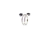 Anello oro 18kt spirale diamanti white con diamanti black - Puntodgioielli